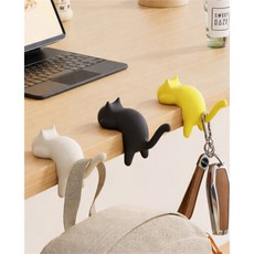 별구나라 고양이꼬리 테이블 고양이가방걸이, 블랙