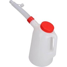 플라스틱 눈금 오일통 세제계량컵 주전자형 계량용기, 1개, 1L, 5L 빨간 뚜껑 포함