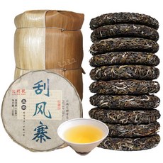괄풍채 운남성보이차 특급 생보이 1000g 이무 고수 보이차 생차, 1개입, 100g, 10개