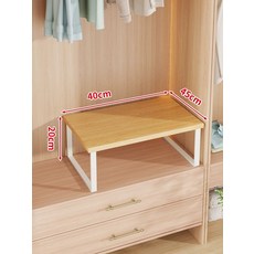 진열장 선반 미니 엔틱 하얀색 저다층 주방, 1단, 화이트 내추럴 우드 40x45x20cm