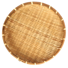 1+1 레이지데이즈 대나무 채반 소쿠리 다용도 천연 원형 바구니 25-34cm, 2개, 우드 색상