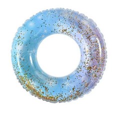 兒童加厚款透明亮片泳圈 90CM成人通用, 遊泳圈-星空圈-60CM,陞級加厚, 星空圈, 星空圈-60CM