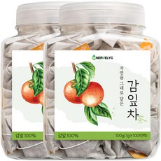 이너블릭 감잎차 1500만 티백 판매 돌파 PLA 친환경 필터, 2박스, 1g, 100개입