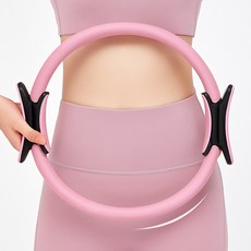 [아쿠아노바] 코어운동 전신운동 핑크 홈트링 필라테스링 홈트운동기구 집에서하는운동기구 스트레칭링 요가휠 필라테스써클링, 1개