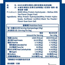 MARS 乳清蛋白 60包/箱, 1個, 水解｜無糖醇奶茶