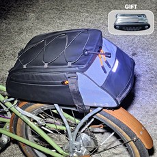 야간 안전 라이딩 올라운드 빛반사 자전거 가방 리어백 10L대용량, 블랙, 1개