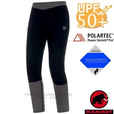 【MAMMUT 長毛象】送》女 保暖抓絨高透氣 登山壓力褲 Polartec 貼合內搭褲 緊身褲 登山長褲 00220