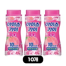 해태 저당 얼음 아이스크림 아이스가이 피치, 10개, 200ml