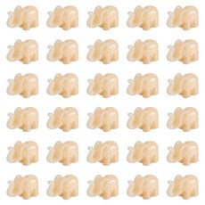 Craftdady 120피스 하트 비즈 아크릴 라운드 스타 크래클 투톤 모조 터키석 루즈 비즈 다채로운 스페이서 발렌타인 데이 팔찌 목걸이 귀걸이 DIY 공예용 - 3가지 스, 베이지 코끼리