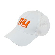 【海夫健康生活館】恩悠數位 NU 高爾夫球帽, 白底橘字, 1個