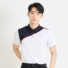 PGR골프 남성 사선배색 반팔티셔츠 GT-3299 골프복 남자 골프웨어