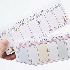 미니 주간 스케줄노트 40매 뜯어쓰는메모지, 1개