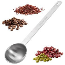 18/8 스테인리스 스틸 커피 스쿱 13.7cm(5.4인치) 길이의 손잡이가 있는 금속 계량 스푼 20ML 실버 스쿱 테이블스푼 그라운드 커피 차 설탕 또는 밀가루용, 18/8 스테인리스 스틸 커피 스쿱, 13.7cm(5.