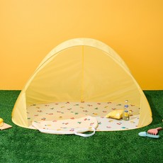 모던하우스 키즈피크닉 자외선차단 원터치 그늘막텐트 145 x 100 x 80 cm, 옐로우
