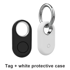 블루투스 스마트 태그 안드로이드 트래커 (실리콘 홀더 포함) 구글 허브와 연동 키 찾기 여행 가방 수하물, 03 Black w white case