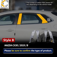 MAZDA CX30 2019 碳纖維 BC柱 保護貼, 1個, CX30 (2020-) B款