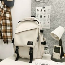 胸包書包登山包後背包行李包斜挎包筆電包輕量防潑水韓系旅行出差隱藏式日常防盜後袋筆電內袋嬰幼兒用品學生牛津布電腦隨身收納背包男女通用, 米白色