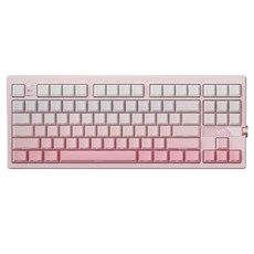 브이지엔 V87 V2 RGB 플래그십 커스텀 87키 3모드 유무선 기계식 키보드, 제조사축, 바람축, 핑크