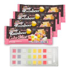 단미푸드 레인보우과일큐브치즈 큐브MIX 8가지맛 크림치즈, 4개, 90g