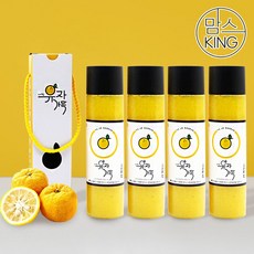 [맘스킹] 다랭이팜 남해유자로 갈아만든 유자가득유자청 600gX4개, 600g, 1박스, 4개입