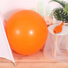 대형 방폭 라텍스 풍선 볼 완구, 1개, 정원형 36인치 오렌지 5개