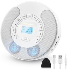 CD USBAUX 휴대용 플레이어 워크맨 스테레오 듀얼 스피커 어학 학습 반복 기능