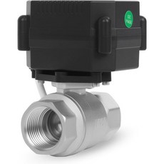 34인치 전동 볼 밸브 924V 교류직류 전기 수도 풀 포트 2선 자동 복귀 스테인리스 스틸, 1/2인치