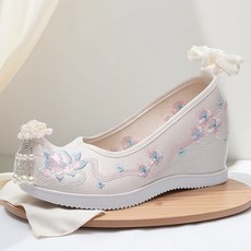 6cm 키높이 한복 신발 전통 꽃신 여성 무용 신발 올림픽화