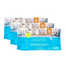 【多益得】ALL Clean酵素每日除油清潔劑、濕紙巾, 除油濕紙巾3包/