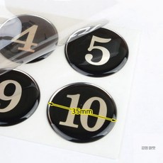 김영마켓 원형 에폭시 번호판 에폭시번호, 빨강 21~30