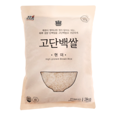 아토이츠 고단백쌀 현미 고단백쌀 저당 저탄수화물 식물성단백질 하루 밥3공기로 단백질 충족, 1개, 3kg