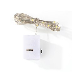 康遠 2米 20燈 暖螢火蟲燈串 黃光銅線燈 滿天星燈條 小夜燈 瓶子燈 窗簾燈 玻璃燈 LED燈 裝飾燈 房間裝飾, 1個, 2米 20燈鈕扣電池款(內含), 黃光