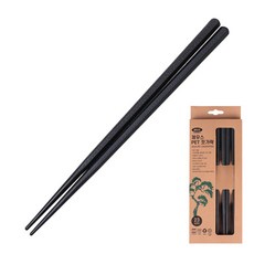 제우스 PET 젓가락 10벌세트 220mm (6각-스티치), 검정 (6각 스티치), 10벌