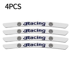 골프 제타 시로코 티구안 자동차 데칼 액세서리용 알루미늄 휠 허브 배지 스티커 타이어, 1개, 2. 4Pcs VW Silver