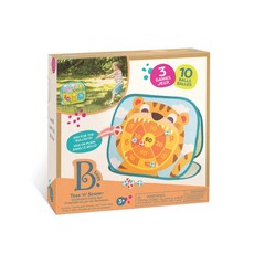 B. Toys 兒童拋擲黏黏球遊戲組，老虎造型飛鏢靶，附10顆球及收納袋，戶外室內皆宜, 1套, 隨機