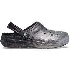 Crocs 經典內襯木屐黑銀 (205842_067), M5W7, 黑銀