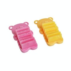 손세정 핸드브러쉬 손톱솔, 핑크곰돌이, 1개