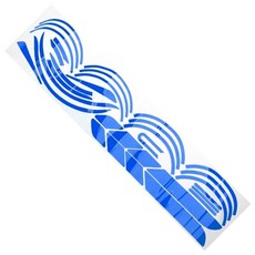 전동 스쿠터 방수 반사 스티커 휠 허브 보호 스티커, Blue, 1개