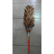 雞毛撢子 1尺4 長毛雞毛掃 - 台灣製造，柔軟除塵，居家清潔必備, 1個, 紅色