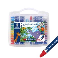 스테들러 점보 오일 파스텔 어린이 크레파스 24색세트 241PB24, 24색, 1세트