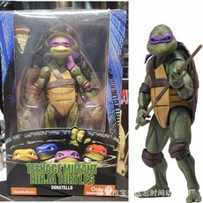 NECA 닌자 거북이 1990년 영화판 TMNT 7inch 액션 피규어 모델, 보라색 두건