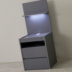 그레이 LED 침대협탁 220V USB충전 북유럽협탁