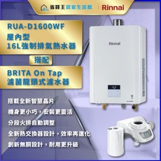 【省錢王-下單折最低價】Rinnai 林內 RUA-D1600WF 16L強制排氣熱水器 送 BRITA 濾水器
