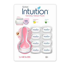 쉬크 인튜이션 스페셜 클럽팩 | 여성용 제모기 세트 ( 제모기1 + 리필9 ), 9개입, 1개