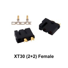 XT30 2 모델 항공기 플러그 XT30PB/XT30PW 리튬 배터리 충전 커넥터 새로운 에너지를 위한 4핀 남성 여성 고전류, XT30 Female