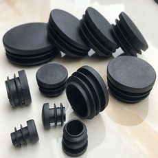 12mm-76mm 검정색 플라스틱 원형 캡 내부 플러그 보호 가스켓 파이프 볼트 가구용 더스트 씰 엔드 커버, 02 10pcs