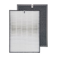 Sharp夏普 FU-D80T-W FU-JS80T-W 清淨機HEPA活性碳濾網 高效過濾PM2.5及異味, 1個, 1片HEPA+1片活性碳(超商最多1組)