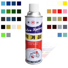 동서 락카 칠 스프레이 420ml, 황색(327), 1개