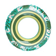 WEKO 28吋熱帶棕櫚樹游泳圈(兒童游泳圈/小孩泳圈/造型泳圈)，可愛造型，安全材質，夏日戲水必備, 綠色, 1個