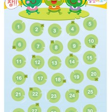 칭찬스탬프판 개구리5개 칭찬스티커판